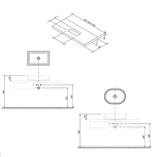 Столешница Ravak X000000836 купить недорого в интернет-магазине Керамос Столешница Ravak X000000836 купить недорого в интернет-магазине Керамос