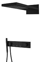 Встроенная душевая система 55х45х110 см Boheme ZODIAC 132-B черный