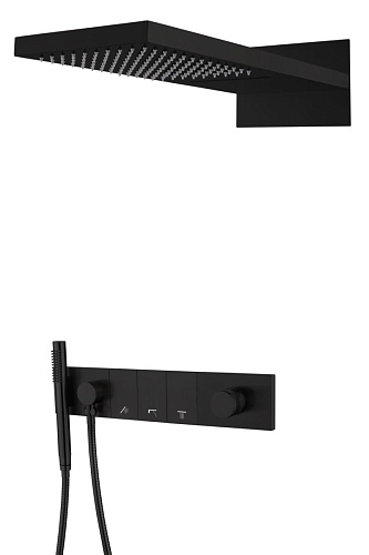 Встроенная душевая система 55х45х110 см Boheme ZODIAC 132-B черный Встроенная душевая система 55х45х110 см Boheme ZODIAC 132-B черный