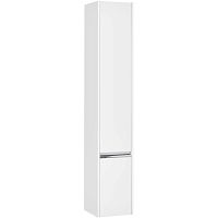 Шкаф - колонна Акватон 1A230503KP01R Капри 30х163 см, правый, белый глянец/хром глянец купить недорого в интернет-магазине Керамос