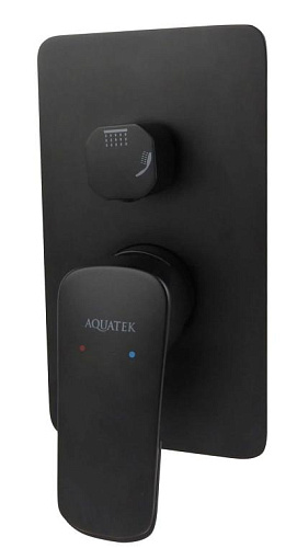 Смеситель Aquatek AQ1046MB Вега для ванны (внешняя и скрытая часть), черный матовый Смеситель Aquatek AQ1046MB Вега для ванны (внешняя и скрытая часть), черный матовый