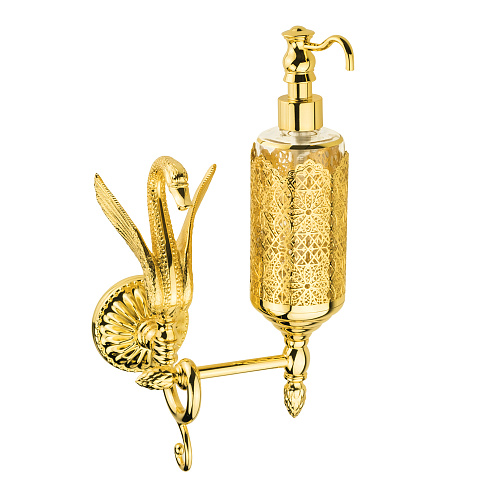 Дозатор Migliore 26165 Luxor жидкого мыла настенный, декор золото/золото купить недорого в интернет-магазине Керамос
