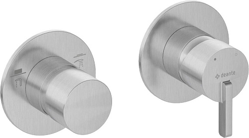 Смеситель Deante BQS_F46P Silia для душа встраиваемый, с переключателем на 2 положения Click-Clack, сталь Смеситель Deante BQS_F46P Silia для душа встраиваемый, с переключателем на 2 положения Click-Clack, сталь