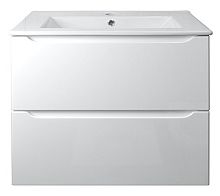 Тумба Loranto CS00079032 Арфа с раковиной, подвесная, 71х47 см, белая