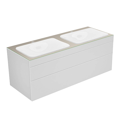 Тумба Keuco 31574740100 Edition 400 под умывальник 140х53.5 см, белый/стекло глянцевое кашемир купить недорого в интернет-магазине Керамос Тумба Keuco 31574740100 Edition 400 под умывальник 140х53.5 см, белый/стекло глянцевое кашемир купить недорого в интернет-магазине Керамос