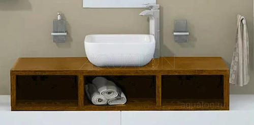 Тумба под раковину Акватон Интегро 120 орех 1A143301INH30 снят с производства