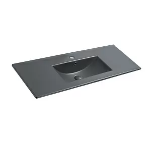 Раковина Vincea VBS-13120MA керамическая, 121.3х46.6 см, антрацит матовый