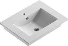 Умывальник Sanita Luxe WB.FN/Quadro/60-C/WHT.G/S1 Quadro мебельный 60х47 см, ВКС белый S1 Умывальник Sanita Luxe WB.FN/Quadro/60-C/WHT.G/S1 Quadro мебельный 60х47 см, ВКС белый S1