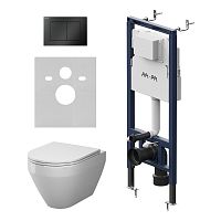 Комплект: Унитаз, Инсталляция, Кнопка смыва AM.PM SPIRIT V2.0 IS130238.701900