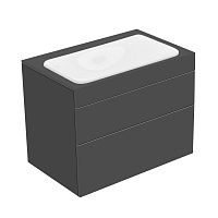 Тумба Keuco 31571390000 Edition 400 под умывальник 70х53.5 см, антрацит/антрацит