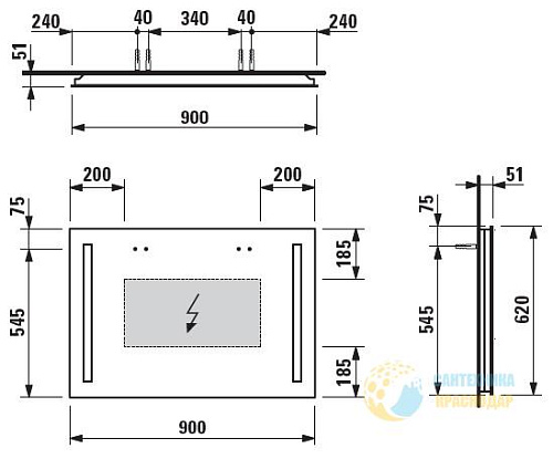 Зеркало Laufen Case 4.4724.2.996.144.1