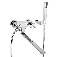 Смеситель для ванны, IDDIS 37102T7T12K, Natal, шланг, лейка, дер-ль, дл.излив