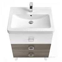 Тумба Акватон 1A145801ST580 Стамбул 65 М под раковину, 61х47 см, белый/лиственница, хром глянец