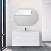 Раковина BelBagno BB1200/450-LV-MR-PR из литьевого мрамора 120х45 см, белая
