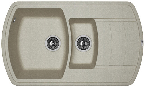 Мойка для кухни Florentina 20.205.D0860.305 Нире 86х51 см, с крылом, серая снят с производства