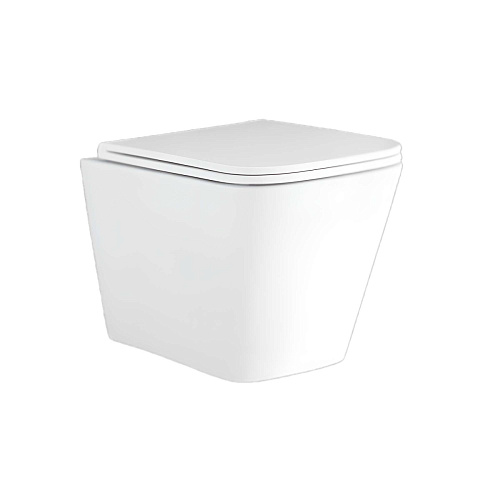 Унитаз Aquatek AQ1911-00 Дельта безободковый 48х35 см, тонкое сиденье с механизмом плавного закрывания, белый Унитаз Aquatek AQ1911-00 Дельта безободковый 48х35 см, тонкое сиденье с механизмом плавного закрывания, белый