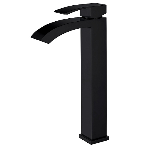 Смеситель ABBER AF8611B Wasserfall для раковины накладной, черный матовый