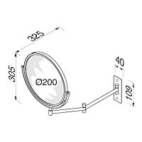 Зеркало макияжное, настенное Geesa MIRROR GEESA 911076 (exp)