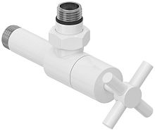 Вентиль Сунержа 12-1408-1212 угловой, (крест) G 1/2" НР х G 1/2" НР, белый