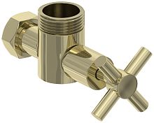 Вентиль Сунержа 020-1304-0134 угловой н/ж (крест) G 1" нар.р. / G 3/4" н. г., шампань