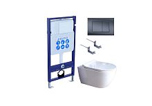 Комплект: Унитаз, Инсталляция, Кнопка смыва Aquatek Поларис SET AQUATEK ПОЛАРИС-01-033 4в1
