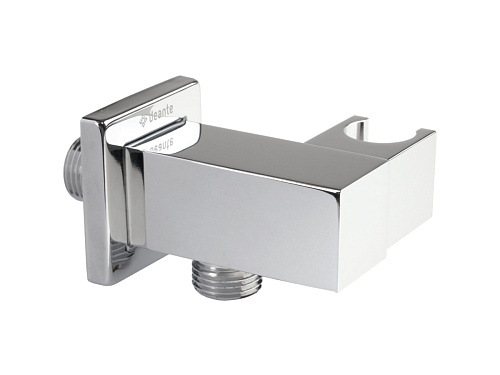 Кронштейн Deante NAC_058K Cascada для подключения шланга с держателем для лейки, хром Кронштейн Deante NAC_058K Cascada для подключения шланга с держателем для лейки, хром