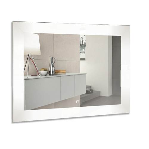 Зеркало Azario ФР-00001452 Норма подвесное, с подсветкой, 100х80 см, белое купить недорого в интернет-магазине Керамос