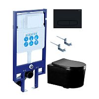 Инсталляция с подвесным унитазом Aquatek Мия SET AQUATEK МИЯ-MB-025 4в1