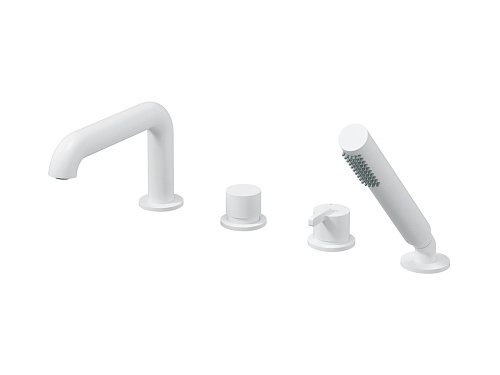 Смеситель Deante BQS_A14M Silia на борт ванны на 4 отверстия, Bianco (белый матовый)