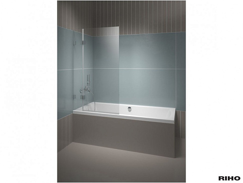 Шторка Riho G001147121 Scandic для ванны VZ NXT X109 95x150 см L, черный