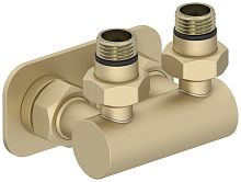 Модуль Сунержа 022-1536-1234, 2х1/2" угловой EU50, матовая шампань