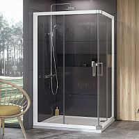 Душевая дверь Ravak 1ZJ40100Z1 10RV2K-80 раздвижная 10°, белый + транспарент