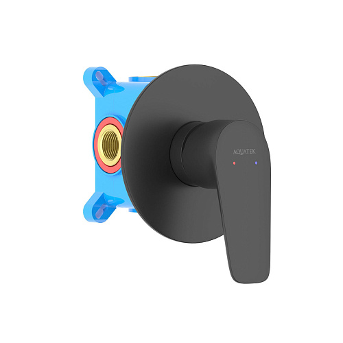 Смеситель Aquatek AQ1166MB Бетта для душа (внешняя и скрытая часть), черный матовый Смеситель Aquatek AQ1166MB Бетта для душа (внешняя и скрытая часть), черный матовый