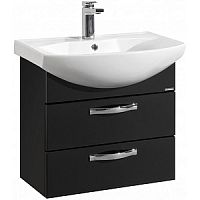 Тумба Акватон 1A1233K0AA950 Ария с раковиной, 65х45 см, черный глянец