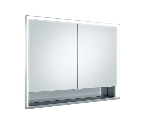 Зеркальный шкаф Keuco 14334171304 Royal Lumos, 73.5х100 см, серебристый анодированный купить недорого в интернет-магазине Керамос