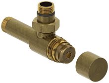 Вентиль Сунержа 05-1404-1212 угловой, (под шестигранник) G 1/2" НР х G 1/2" НР, состаренная бронза
