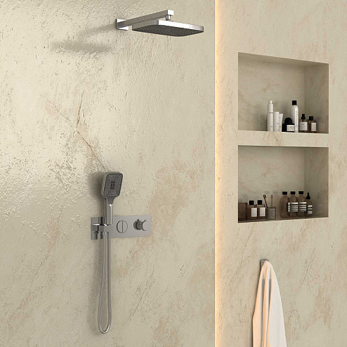Душевой комплект Vincea VSFW-422T1CH термостатический, 2 режима, хром Душевой комплект Vincea VSFW-422T1CH термостатический, 2 режима, хром