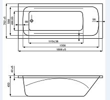 Ванна акриловая Jacob Delafon Clavis 2344900000001