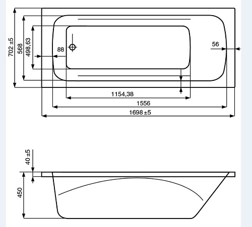 Ванна акриловая Jacob Delafon Clavis 2344900000001 Ванна акриловая Jacob Delafon Clavis 2344900000001