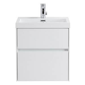 База BelBagno PIETRA MINI-500AS-2C-SO-BL под раковину 50х40 см, подвесная, Bianco Lucido (белый глянец)