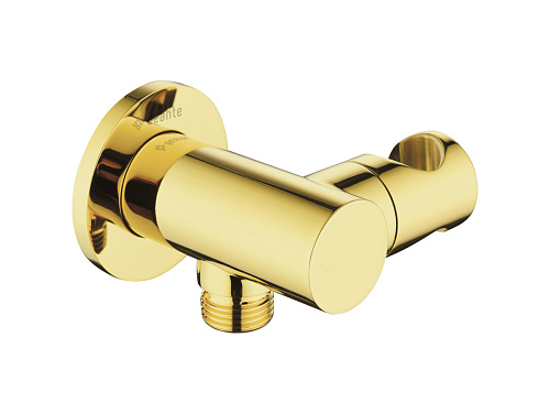 Кронштейн Deante NAC_Z57K Cascada для подключения шланга с держателем для лейки, золото Кронштейн Deante NAC_Z57K Cascada для подключения шланга с держателем для лейки, золото