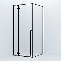 Душевое ограждение IDDIS, SLI6BS0i23 Slide 90х195 см, черный алюминиевый профиль, матовый