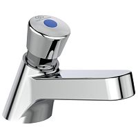 Кран Ideal Standard A1328AA Alpha для умывальника нажимной набортный, Chrome (хром) Кран Ideal Standard A1328AA Alpha для умывальника нажимной набортный, Chrome (хром)