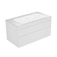 Тумба Keuco 31582300000 Edition 400 под умывальник 105х53.5 см, белый/белое глянцевое стекло