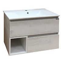 Тумба Comforty 00004147332 Турин подвесная 75х47 см, с раковиной 75E, дуб белый