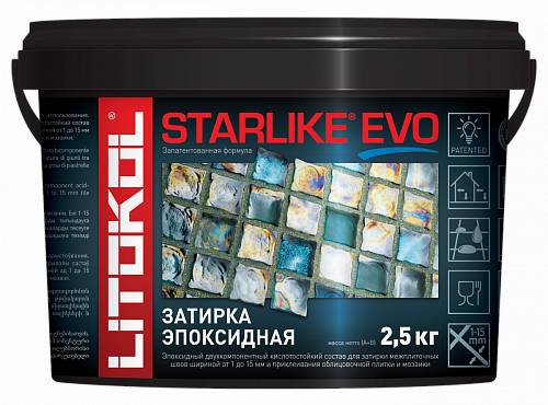 Эпоксидная затирка Litokol STARLIKE EVO S105 (2.5кг)_BIANCO TITANIO