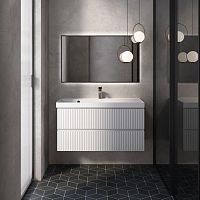 Тумба под раковину, подвесная AQUAME  AQM900110WH