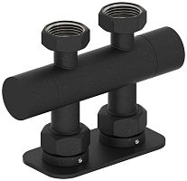 Вентиль Сунержа 15-1419-3434, 2х3/4" прямой скрытый-скрытый EU50, муар темный титан (РЕ-64)