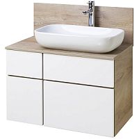 Набор Акватон 1A2445K0MIX40: тумба-умывальник 1A244501MIX40 Мишель 80, дуб эндгрейн/1AX169WBXX000 раковина Инфинити/1A253003MIX40 столешница Мишель 80, дуб эндгрейн