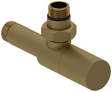 Вентиль Сунержа 032-1400-1212 угловой, (цилиндр) G 1/2" НР х G 1/2" НР, матовое золото